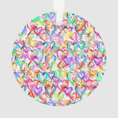 Niedliche Herzmuster Ornament (Rückseite)