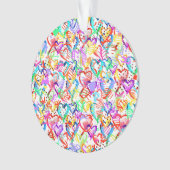 Niedliche Herzmuster Ornament (Vorderseite)