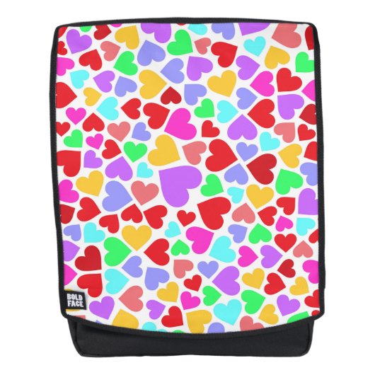 Niedliche Herzmuster Rucksack (Vorderseite)