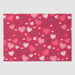 Niedliche Herzmuster Seidenpapier