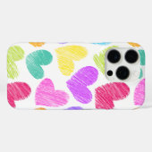 Niedliche Herzpastel Valentine Liebe Muster Case-Mate iPhone Hülle (Rückseite (Horizontal))