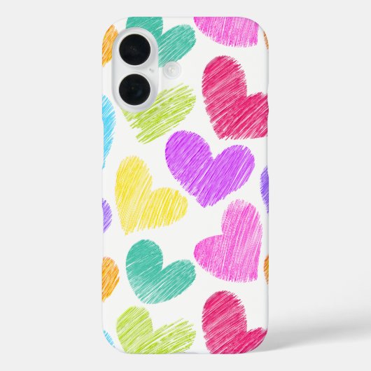 Niedliche Herzpastel Valentine Liebe Muster Case-Mate iPhone Hülle (Rückseite)