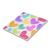 Niedliche Herzpastel Valentine Liebe Muster Fliese (Seite)