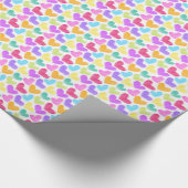 Niedliche Herzpastel Valentine Liebe Muster Geschenkpapier (Ecke)