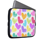 Niedliche Herzpastel Valentine Liebe Muster Laptopschutzhülle (Vorne Rechts)