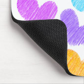 Niedliche Herzpastel Valentine Liebe Muster Mousepad (Ecke)