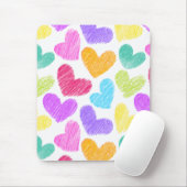 Niedliche Herzpastel Valentine Liebe Muster Mousepad (Mit Mouse)
