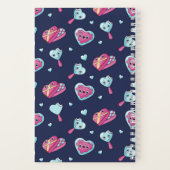 Niedliche Herzschokolade Kekse Muster Sweet Desser Notizblock (Rückseite)