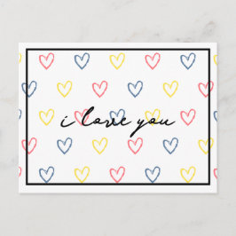 Niedliche Herzstil 1 Postkarte