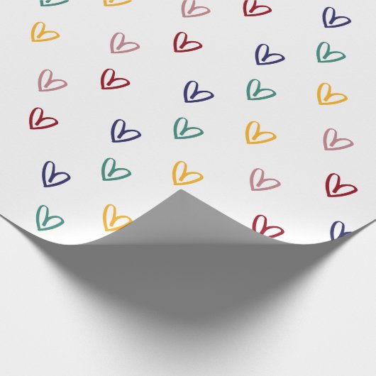 Niedliche Herzstil 2 Geschenkpapier (Ecke)