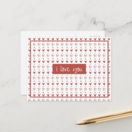 Niedliche Herzstil 3 Postkarte