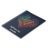 Niedliche Herzwörter für Mütter und Kinder Notizblock (Linke Seite)