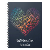 Niedliche Herzwörter für Mütter und Kinder Notizblock (Vorderseite)