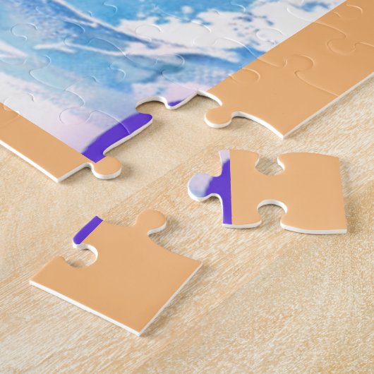 Niedliche Hexe, die die schwarze Katze hält, Thund Puzzle (Seite)