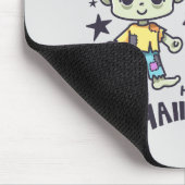 Niedliche Hexe Girl and Mischievous Zombie Boy Mousepad (Ecke)