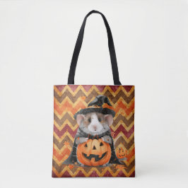 Niedliche Hexe Guinea Pig Halloween Zickzack Tasche
