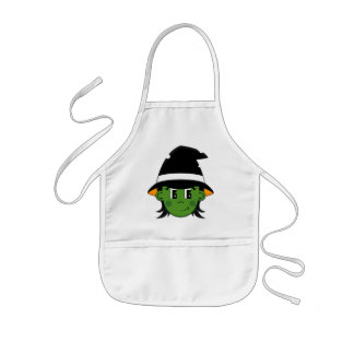 Niedliche Hexe-Halloween-Schürze Kinderschürze