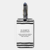 Niedliche Hexe im Lila HutHalloween Gepäckanhänger (Rückseite vertikal)