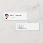 Niedliche Hexe im Lila HutHalloween Mini Visitenkarte (Vorne/Hinten)