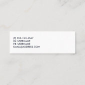 Niedliche Hexe im Lila HutHalloween Mini Visitenkarte (Rückseite)