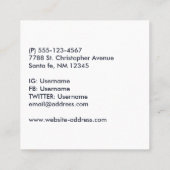 Niedliche Hexe im Lila HutHalloween Quadratische Visitenkarte (Rückseite)