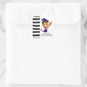 Niedliche Hexe im Lila HutHalloween Quadratischer Aufkleber (Tasche)