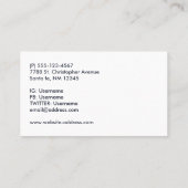 Niedliche Hexe im Lila HutHalloween Visitenkarte (Rückseite)