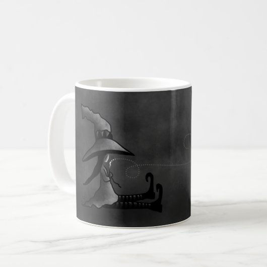 Niedliche Hexe Kaffeetasse (Vorderseite Links)
