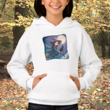 Niedliche Hexe mit Cat Hoodie