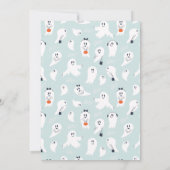 Niedliche Hexe mit Halloween Pun Party Einladung (Rückseite)