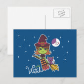 Niedliche Hexe Postkarte (Vorne/Hinten)