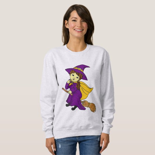Niedliche Hexe Sweatshirt (Vorne ganz)