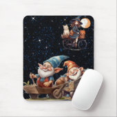 Niedliche Hexe und glückliche Gnome Mousepad (Mit Mouse)