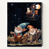 Niedliche Hexe und glückliche Gnomes Spiral Notebo Notizblock (Rückseite)