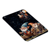 Niedliche Hexe und Happy Gnomes Flexible Foto Magn Magnet (Rechte Seite)
