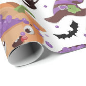 Niedliche Hexen Brew Halloween Muster Geschenkpapier (Rolleneckpunkt)