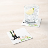 Niedliche Hexen-Strumpf Stiefel Hocus Pocus Hallow Rechteckiger Pappuntersetzer (Vor Ort)