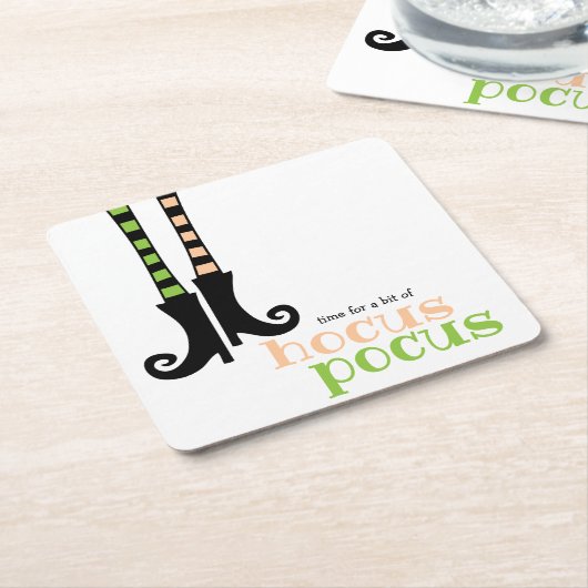 Niedliche Hexen-Strumpf Stiefel Hocus Pocus Hallow Rechteckiger Pappuntersetzer (angewinkelt)