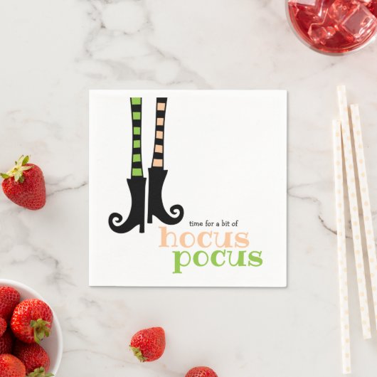 Niedliche Hexen-Strumpf Stiefel Hocus Pocus Hallow Serviette (Beispiel)