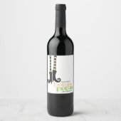 Niedliche Hexen-Strumpf Stiefel Hocus Pocus Hallow Weinetikett (Vorderseite)