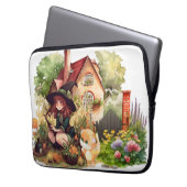 Niedliche Hexen- und Foxelektronik-Tasche Laptopschutzhülle (Vorderseite Links)