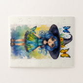 Niedliche Hexen und Schmetterlinge Puzzle (Horizontal)