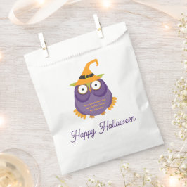 Niedliche Hexeneule. Halloween Kids-Leckereien Geschenktütchen