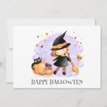 Niedliche Hexenkarte