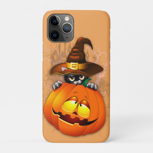 Niedliche Hexenkatze und KürbisHalloween-Freunde Case-Mate iPhone Hülle (Rückseite)