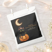 Niedliche Hexenkatze und Pumpkin Geburtstag Geschenktütchen (Ausgeschnitten)