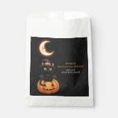 Niedliche Hexenkatze und Pumpkin Geburtstag Geschenktütchen (Vorderseite)