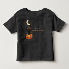 Niedliche Hexenkatze und Pumpkin Geburtstag Kleinkind T-shirt