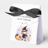 Niedliche Hexenkessel Halloween Gefallen Box Lila Geschenkschachtel (Vorderseite)