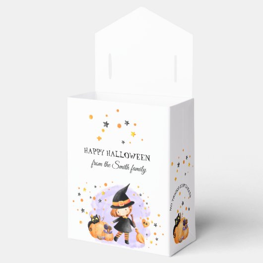 Niedliche Hexenkids Halloween Zehnte Gefälligkeit Geschenkschachtel (Geöffnet)